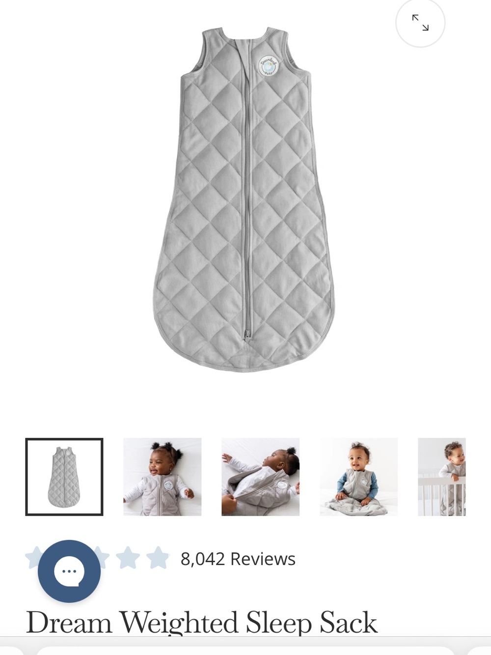 Dreamland weighted sleep sack